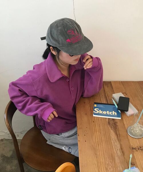 TYPESERVICE（タイプサービス）の「Buttoned Fleece Top [Pink]（スウェット・レディース・その他・FREE）」の9枚目の写真
