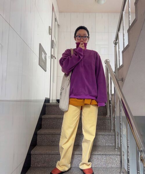 TYPESERVICE（タイプサービス）の「Buttoned Fleece Top [Pink]（スウェット・レディース・その他・FREE）」の8枚目の写真