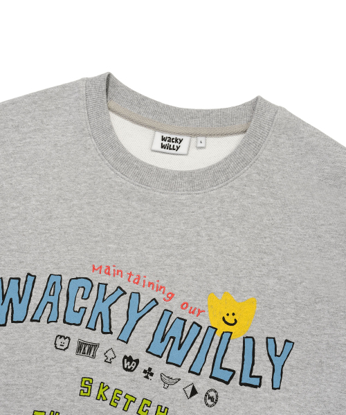 Wacky WiLLy（ワッキーウィリー）の「キキタイポ スウェット グレー（スウェット・レディース・その他・SMALL/MEDIUM/LARGE/X-LARGE）」の4枚目の写真