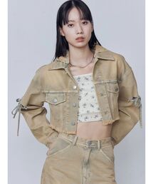 EMODA | カットスリーブフードデニムブルゾン(デニムジャケット)