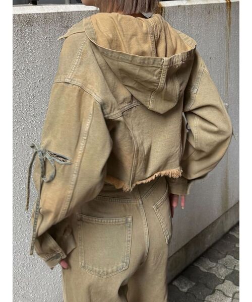 EMODA（エモダ）の「カットスリーブフードデニムブルゾン（デニム 