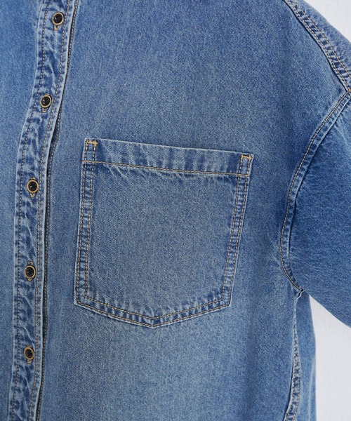 デニムバンドカラーシャツ（シャツ/ブラウス）｜PUAL CE CIN