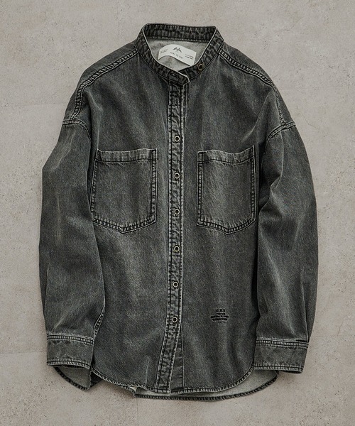 セール】デニムバンドカラーシャツ（シャツ/ブラウス）｜PUAL CE