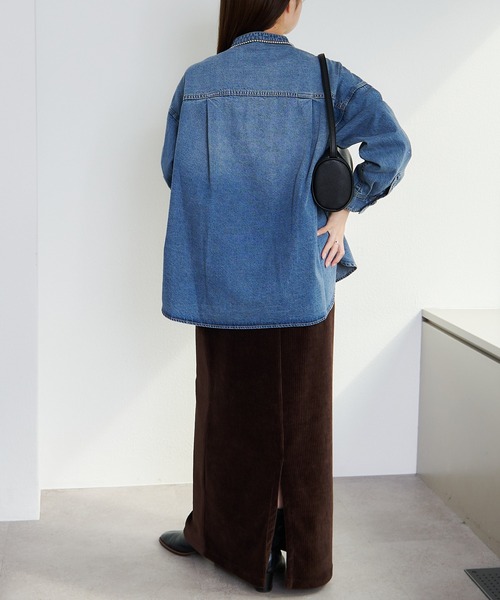 PUAL CE CIN（ピュアルセシン）の「デニムバンドカラーシャツ（シャツ