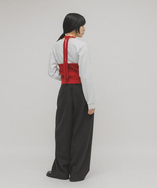 KBF（ケイビーエフ）の「2WAYニットビスチェ（その他トップス・レディース・レッド/グレー・ONE）」の8枚目の写真