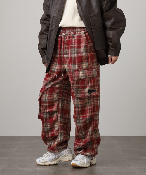 .WORKS(ドットワークス)の「.works 紡毛タータンチェックカーゴパンツ(カーゴパンツ・レディース・レッド/ネイビー/ダークブラウン・M)」の9枚目の写真