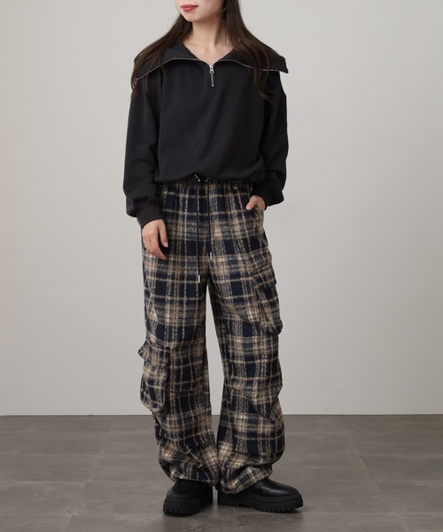 .WORKS(ドットワークス)の「.works 紡毛タータンチェックカーゴパンツ(カーゴパンツ・レディース・レッド/ネイビー/ダークブラウン・M)」の16枚目の写真