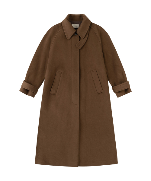 SIYAZU（シヤジュ）の「SIOT4128 カシミヤブレンド バルマカンコート_Brown（チェスターコート・レディース・ブラウン・SMALL/MEDIUM）」の3枚目の写真