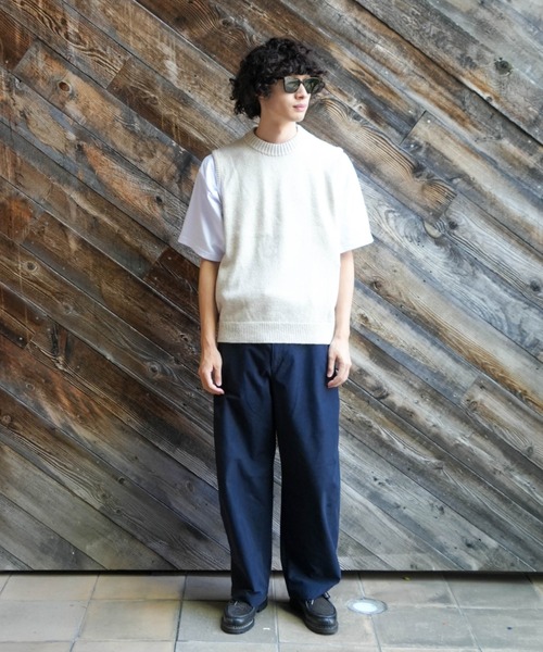 Rinascente（リナシェンテ）の「【Rinascente/リナシェンテ】CALAN　ニット　ベスト　ウール使用（ニット/セーター・メンズ・ベージュ/グレー/ブラウン/サックスブルー/ネイビー・MEDIUM/LARGE）」の7枚目の写真