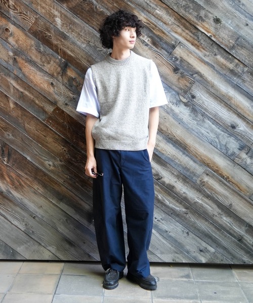 Rinascente（リナシェンテ）の「【Rinascente/リナシェンテ】CALAN　ニット　ベスト　ウール使用（ニット/セーター・メンズ・ベージュ/グレー/ブラウン/サックスブルー/ネイビー・MEDIUM/LARGE）」の18枚目の写真