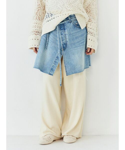 Ungrid（アングリッド）の「ミニループヤーンワイドニットパンツ（その他パンツ・レディース・ブラウン/アイボリー・FREE）」の6枚目の写真