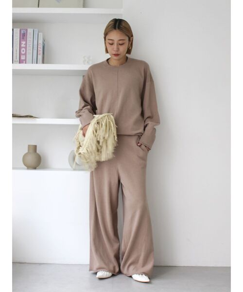 Ungrid（アングリッド）の「ミニループヤーンワイドニットパンツ（その他パンツ・レディース・ブラウン/アイボリー・FREE）」の14枚目の写真