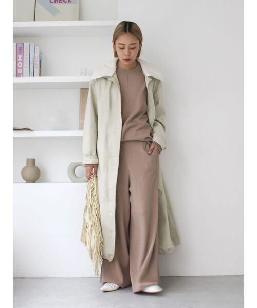 Ungrid（アングリッド）の「ミニループヤーンワイドニットパンツ（その他パンツ・レディース・ブラウン/アイボリー・FREE）」の16枚目の写真