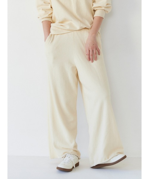 Ungrid（アングリッド）の「ミニループヤーンワイドニットパンツ（その他パンツ・レディース・ブラウン/アイボリー・FREE）」の2枚目の写真