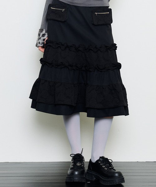 LUVISTRUE(ラヴイズトゥルー)の「EV POCKET SKIRT(スカート・レディース・ネイビー/ブラック・FREE)」の1枚目の写真