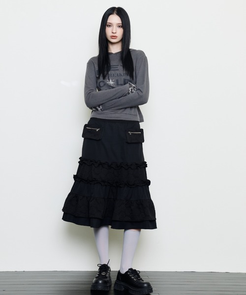 LUVISTRUE(ラヴイズトゥルー)の「EV POCKET SKIRT(スカート・レディース・ネイビー/ブラック・FREE)」の4枚目の写真