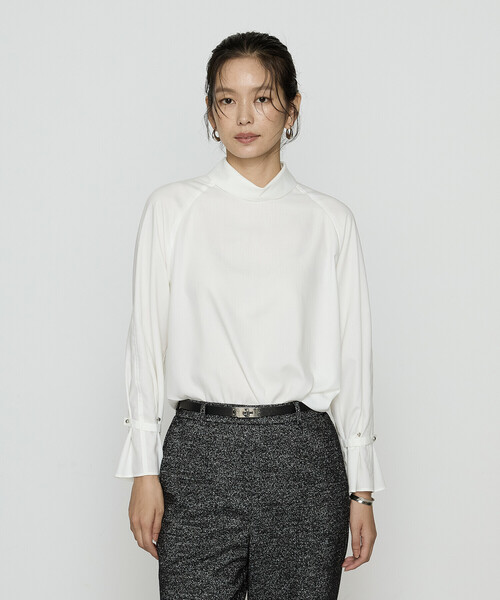 COMME CA（コムサ）の「フルダルスパンマイクロピーチ ブラウス（シャツ/ブラウス・レディース・グレー/ホワイト/ブルー系その他・11号/9号）」の9枚目の写真