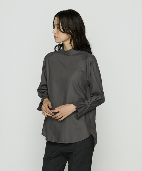 COMME CA（コムサ）の「フルダルスパンマイクロピーチ ブラウス（シャツ/ブラウス・レディース・グレー/ホワイト/ブルー系その他・11号/9号）」の5枚目の写真