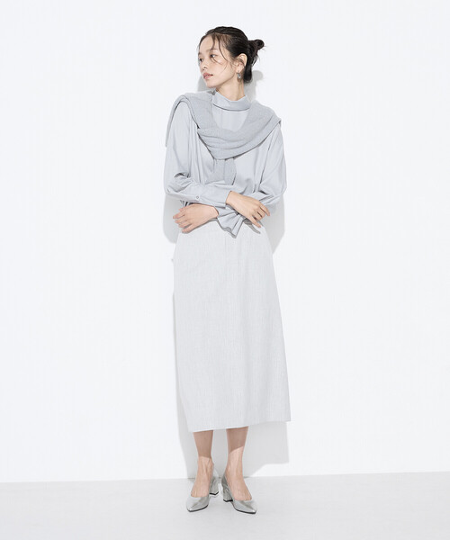 COMME CA（コムサ）の「フルダルスパンマイクロピーチ ブラウス（シャツ/ブラウス・レディース・グレー/ホワイト/ブルー系その他・11号/9号）」の15枚目の写真