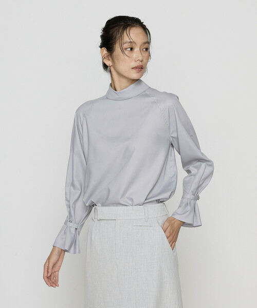 COMME CA（コムサ）の「フルダルスパンマイクロピーチ ブラウス（シャツ/ブラウス・レディース・グレー/ホワイト/ブルー系その他・11号/9号）」の6枚目の写真