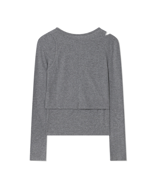 MOAA（モア）の「Split shoulder Long sleeve (GRAY)（ニット/セーター・レディース・その他・SMALL/MEDIUM）」の3枚目の写真