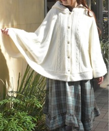 axes femme | パール裏ボアニットポンチョ(カーディガン/ボレロ)