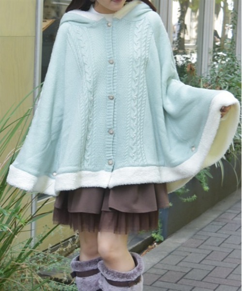 Gypsohila ジプソフィア　ニットポンチョ　フリーサイズ　ホワイト Gypsohila ジプソフィア ニットポンチョ フリーサイズ ホワイト - メルカリ