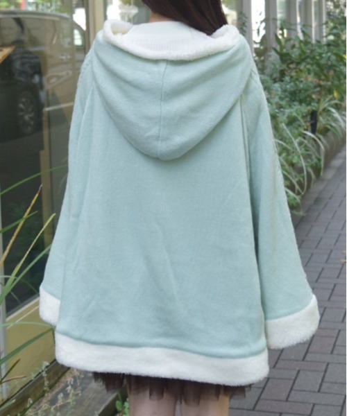 パール裏ボアニットポンチョ（カーディガン/ボレロ）｜axes femme