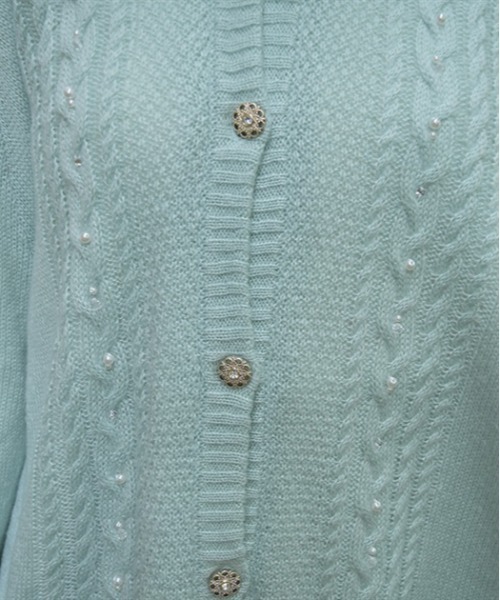 axes femme（アクシーズファム）の「パール裏ボアニットポンチョ（カーディガン/ボレロ・レディース・ホワイト/ミント/ワイン・FREE）」の7枚目の写真