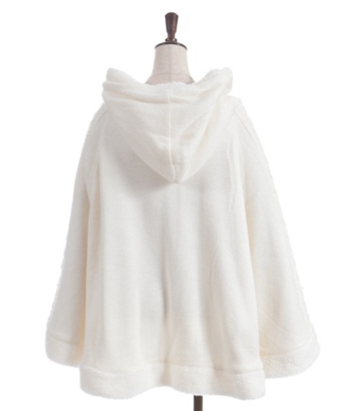 axes femme（アクシーズファム）の「パール裏ボアニットポンチョ（カーディガン/ボレロ・レディース・ホワイト/ミント/ワイン・FREE）」の15枚目の写真