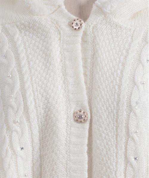 axes femme（アクシーズファム）の「パール裏ボアニットポンチョ（カーディガン/ボレロ・レディース・ホワイト/ミント/ワイン・FREE）」の18枚目の写真