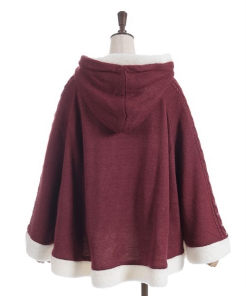 axes femme（アクシーズファム）の「パール裏ボアニットポンチョ（カーディガン/ボレロ・レディース・ホワイト/ミント/ワイン・FREE）」の22枚目の写真