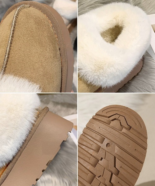 Miniministore(ミニミニストア)の「厚底ムートブーツ もこもこショートブーツ(ブーツ・レディース・ピンクベージュ/ブラック/アイボリー/キャメル・23.5cm/24.0cm/24.5cm/25.0cm/23.0cm)」の7枚目の写真