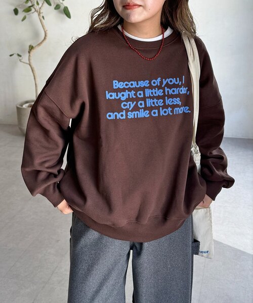CPCM(シーピーシーエム)の「フロッキーロゴ裏起毛プルオーバー(Tシャツ/カットソー・レディース・アイボリー/ブラック/ブラウン・FREE)」の3枚目の写真