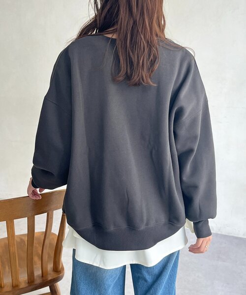 CPCM(シーピーシーエム)の「フロッキーロゴ裏起毛プルオーバー(Tシャツ/カットソー・レディース・アイボリー/ブラック/ブラウン・FREE)」の16枚目の写真