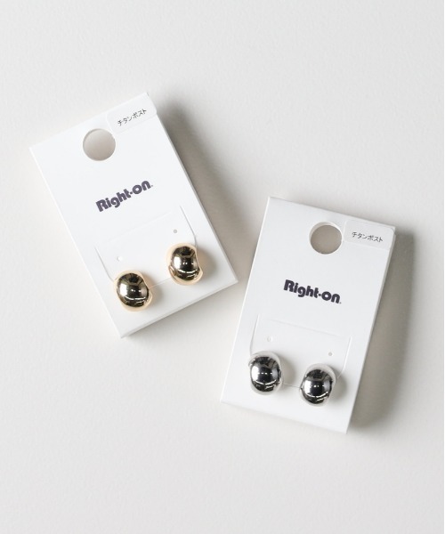 Right-on(ライトオン)の「Right-on Basic(ライトオンベーシック)【レディース】ミニフープピアス(ピアス(両耳用)・レディース・ゴールド/シルバー・ONE SIZE)」の6枚目の写真