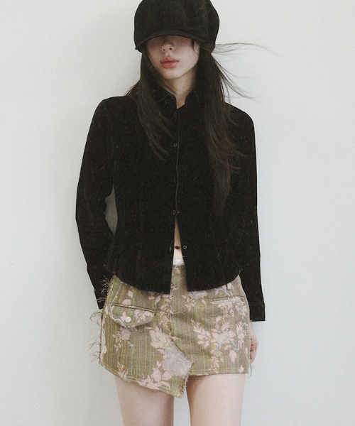 igi（イジ）の「JACQUARD MINI / ジャガードミニスカート（スカート・レディース・ピンク・FREE）」の3枚目の写真