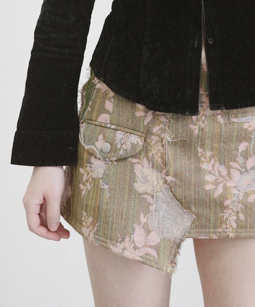 igi（イジ）の「JACQUARD MINI / ジャガードミニスカート（スカート・レディース・ピンク・FREE）」の5枚目の写真