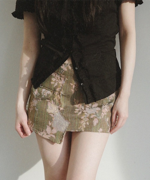 igi（イジ）の「JACQUARD MINI / ジャガードミニスカート（スカート・レディース・ピンク・FREE）」の14枚目の写真