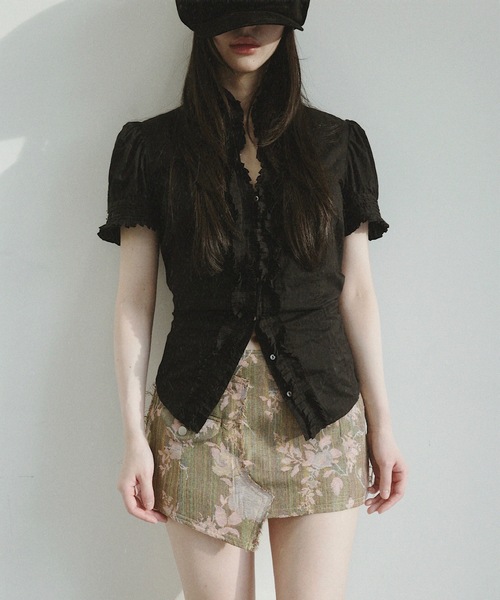 igi（イジ）の「JACQUARD MINI / ジャガードミニスカート（スカート・レディース・ピンク・FREE）」の13枚目の写真