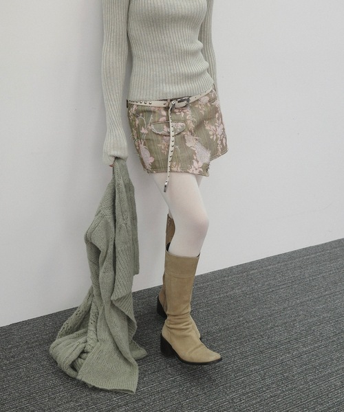 JACQUARD MINI / ジャガードミニスカート（スカート）｜igi（イジ）の