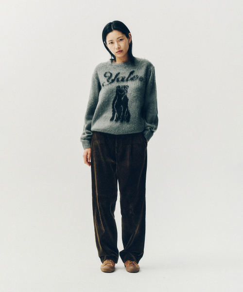 YALE(イェール)の「ヘリテージダンブラシラウンドニット_グレー(ニット/セーター・レディース・その他・X-SMALL/SMALL/MEDIUM/LARGE/X-LARGE)」の5枚目の写真
