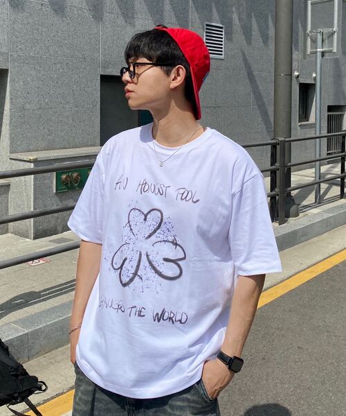 ALYSS（アリス）の「[ワンショットハンソルXケンシXアリス] サードアイクローバーハーフTシャツ [ホワイト]（Tシャツ/カットソー・レディース・その他・MEDIUM/LARGE/X-LARGE）」の7枚目の写真