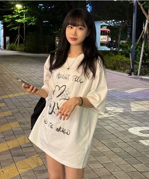 ALYSS（アリス）の「[ワンショットハンソルXケンシXアリス] サードアイクローバーハーフTシャツ [ホワイト]（Tシャツ/カットソー・レディース・その他・MEDIUM/LARGE/X-LARGE）」の10枚目の写真