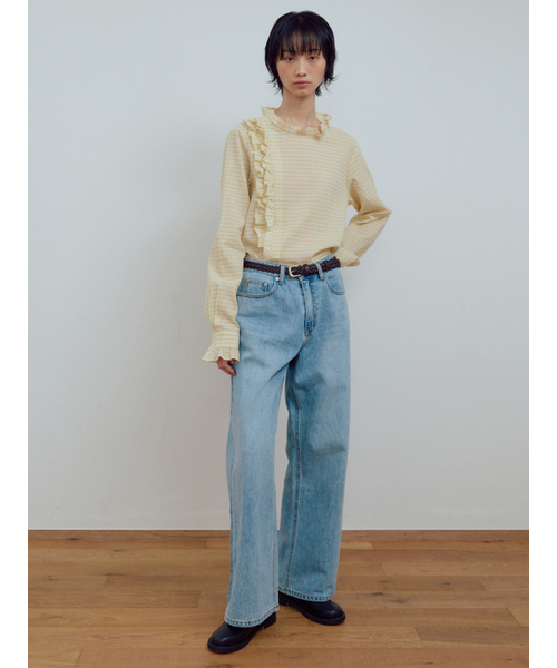 Majournee(マジョネ)の「M WIDE DENIM_LIGHT BLUE(デニムパンツ・レディース・その他・LARGE/SMALL/MEDIUM)」の1枚目の写真