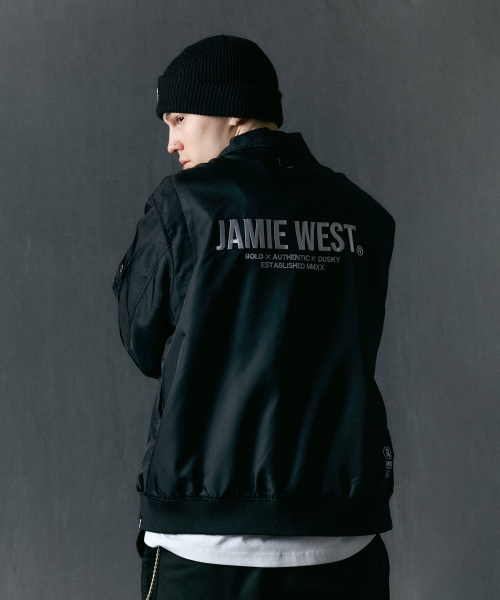 JAMIE WEST（ジェイミーウエスト）の「カラーポイントワークジャンパー(ブラック)（ナイロンジャケット・レディース・その他・MEDIUM）」の2枚目の写真