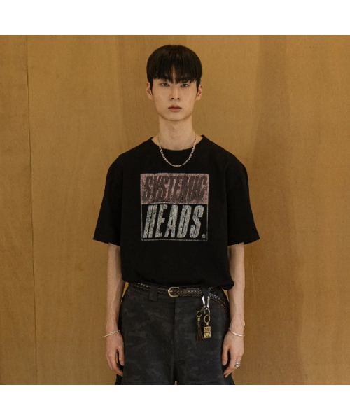 EULER(ユーラ)の「デミジドクルーグラフィックTシャツ_ヘッド(ブラック)(Tシャツ/カットソー・メンズ・ブラック・MEDIUM)」の1枚目の写真