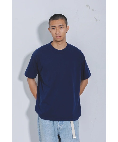 GOAT(ゴート)の「GOAT / PIGMENT DYE S/S TEE 7oz(Tシャツ/カットソー・メンズ・ネイビー/マスタード/チャコールグレー/ダークグリーン/コーラルピンク・XS/XL/S/M/L)」の4枚目の写真