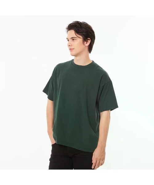 GOAT(ゴート)の「GOAT / PIGMENT DYE S/S TEE 7oz(Tシャツ/カットソー・メンズ・ネイビー/マスタード/チャコールグレー/ダークグリーン/コーラルピンク・XS/XL/S/M/L)」の3枚目の写真