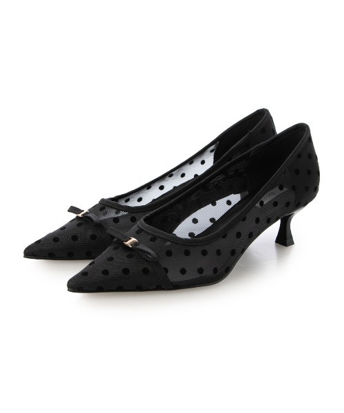 EVOL（イーボル）の「【柔らかい・クッション入り】ポインテッドリボンチュールパンプス CA23858（パンプス・レディース・ブラック/ブラウン/ベージュ・22.0cm/22.5cm/23.0cm/23.5cm/24.0cm/24.5cm/25.0cm）」の8枚目の写真